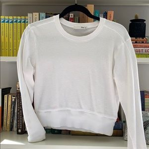 aritzia white waffle shirt